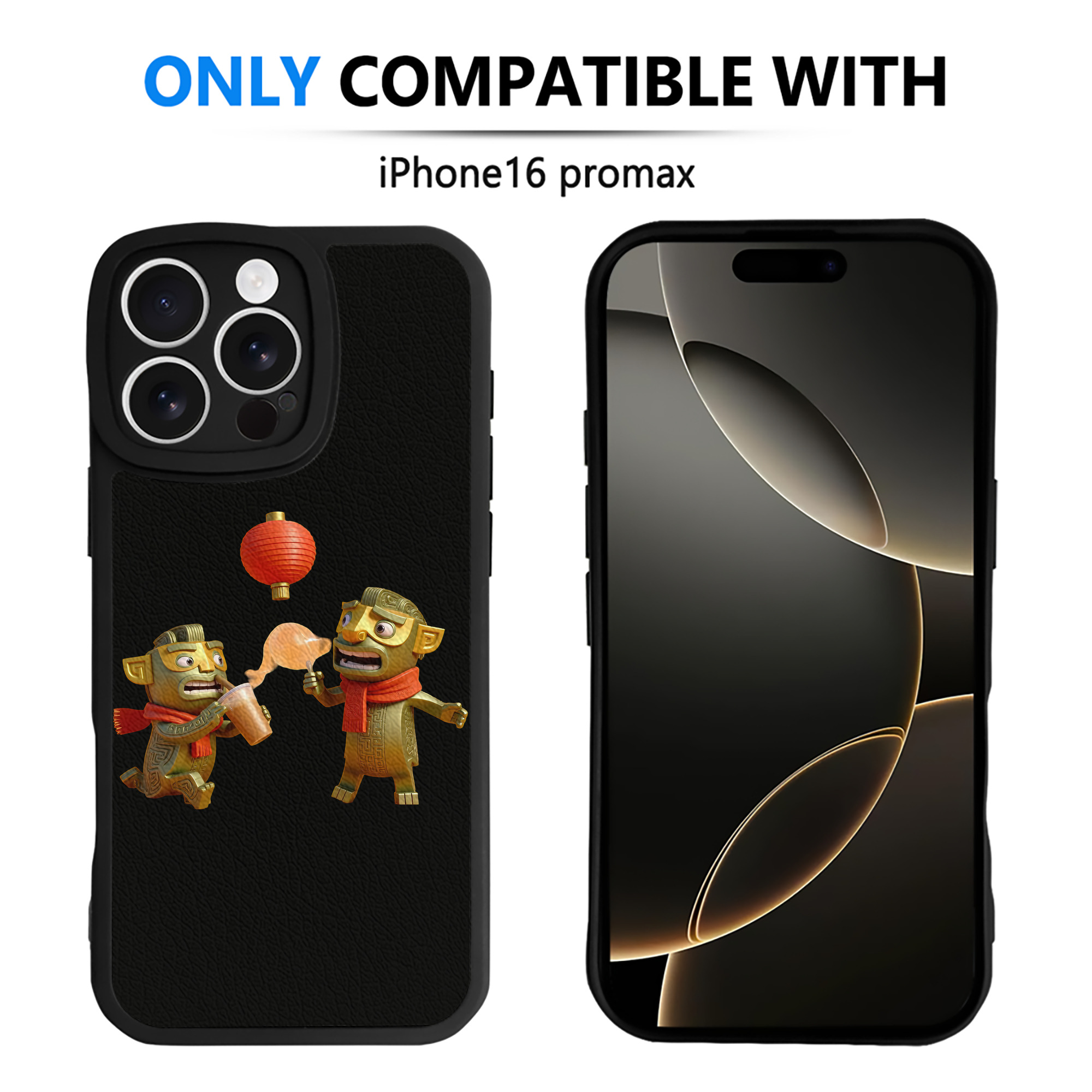 （画像用） Ne Zha 2 ナタ 魔童の大暴れ 【iPhone 16シリーズ対応】シリコンスマホケース（レザー調） 材質：シリコン